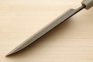 Couteau Santoku artisanal sur mesure avec lame en acier Damas, manche en bois, étui en cuir, écologique, 7 pouces, ambidextre - Product Image 6