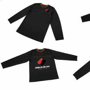 T-shirt décontracté à manches longues pour hommes en coton et polyester, respirant, coupe ample, à porter au quotidien - Product Image 6