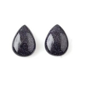 Vente en gros de galaxie naturelle grès bleu forme de poire 10x14mm Briolette pierres précieuses calibrées Cabochon fournisseur de fabrication de bijoux - Product Image 1