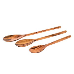 Ensemble d'ustensiles de cuisine en bois 3 pièces : spatule, cuillère à riz, spatule plate, pelle, kit d'outils de chef pour ustensiles de cuisson antiadhésifs - Product Image 3