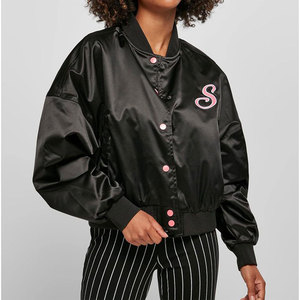 Fournisseur en gros de vestes en satin imperméables pour femmes, OEM ODM, vêtements d'extérieur pour femmes écologiques, veste en satin de soie pour l'hiver - Product Image 3