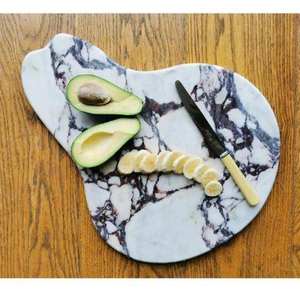 Tabla de cortar rectangular de mármol blanco, utensilios de cocina, para el hogar, para cortar verduras, frutas, pizza, carne, queso. - Product Image 1