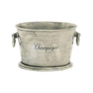 Seau à glace rond en aluminium finition argentée, très vendu, pour bar, vin et champagne - Product Image 3