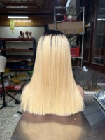 100% cheveux humains bruts 185% densité HD Transparent 4*4 fermeture perruque faire Ombre Blonde perruques de cheveux humains
