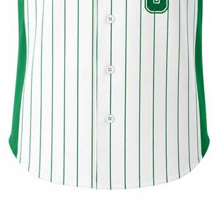 Maillot de baseball classique tendance, respirant, 100 % polyester, couleur unie, personnalisable, coupe ajustée pour homme, manches courtes, séchage rapide - Product Image 6