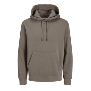 Sweat-shirt à capuche pour homme, coupe classique, couleur unie, en molleton de coton, pull décontracté avec poche avant, vêtement d'automne - Product Image 1