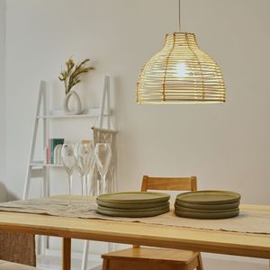 High Quality Modern Seagrass Rattan Bamboo Handwoven Customizable Chandelier Lampshade for Home Cafe Decor - Product Image 3