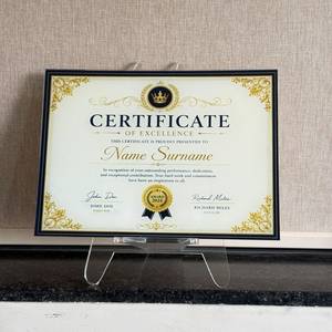 Cadre pour certificat A4 en acrylique avec support, présentoir de documents en acrylique pour montage mural et sur table au bureau - Product Image 4