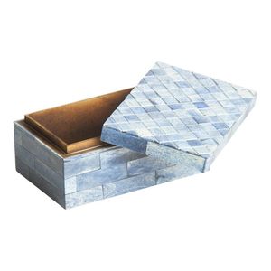 Caja Decorativa Hecha a Mano con Hueso Natural para Frutos Secos y Vajilla Colorida - Product Image 1