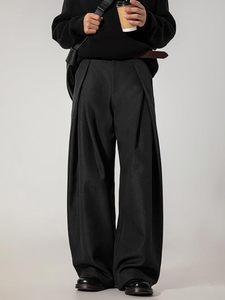 Pantalones Anchos Holgados para Hombre con Puños Ajustables, Pantalones de Pierna Ancha, Casuales, de Corte Holgado, Ligeros, Minimalistas, Estilo Jogger - Product Image 1