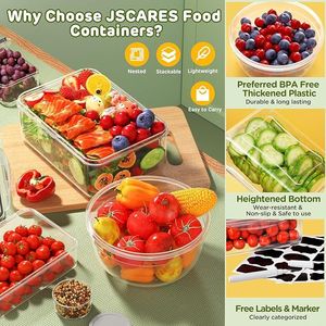 Set di 40 Contenitori Ermetici per Alimenti con 20 Coperchi e 20 Contenitori per Conservazione in Cucina - Product Image 2