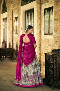 Leranath Fashion Indian Ethnic Traditional Designer <b>Lehenga</b> Choli Recycled Materials All Seasons Wedding Outfit <b>Women</b> Floor - Product Image 6