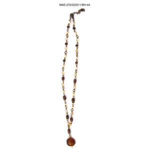 Vintage Bronze Plated Rosary <b>Beaded</b> <b>Necklace</b> with Amber Style Pendant Pearl Christian Prayer Unisex Jewelry at Wholesale Price - Product Image 3