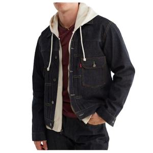 Veste en jean d'hiver pour homme à capuche 100% coton coupe-vent séchage rapide respirante design vintage personnalisé nouvelle collection 2024 vente en gros meilleure qualité - Product Image 1