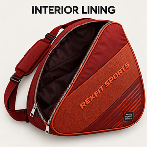 Bolsa deportiva para raqueta de pádel con correa acolchada para el hombro, panel frontal con gráfico personalizado, doble cremallera, estuche para equipo deportivo. - Product Image 3