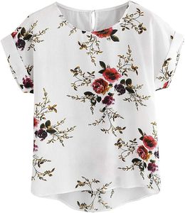 Floral Applique <b>Sweet</b> Long Breathable Casual Women's 2026 Summer Cotton Blouse <b>Heart</b> Print Off-Shoulder T-Shirt Lace Trim - Product Image 3