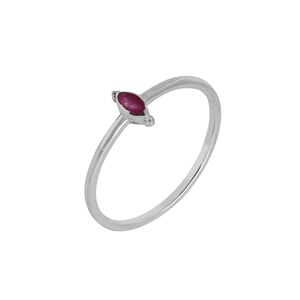 Bague Solitaire en Argent Sterling 925 avec Rubis Naturel Taille Marquise, Pierre de Naissance pour Femme, Bijou Fin Minimaliste en Pierre Rouge, Vente en Gros - Product Image 6
