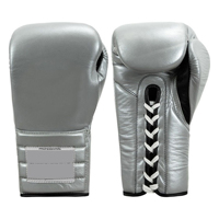Guantes de boxeo de cuero genuino 100% de alta calidad con cordones y logotipo personalizado.