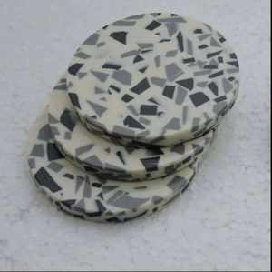 White <b>Wood</b> <b>Coaster</b> and Customized Size and 5mm Thickness and Cheap Price with Gold Design Piece and Handmade Use - Product Image 4