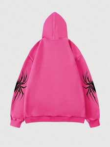 Sudadera Casual con Capucha y Cierre Frontal para Hombre, Estampado de Araña, Sudadera con Capucha Estampada a Prueba de Viento para Invierno, Estilo Moderno, Sudaderas Personalizadas - Product Image 2