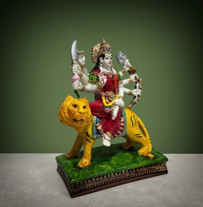 Nirmala Handicrafts - Estatua de Resina de la Diosa Maa Durga con León, Hecha a Mano, Tradicional, Decorativa, Ídolo Hindú para el Hogar, Festivales y Espiritualidad - Product Image 5
