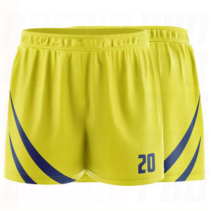 Yellow Sports Team Football Soccer <b>Shorts</b> for Men Fully Customised High Quality 100 Percent <b>Polyester</b> Athletic Training Match - Product Image 3