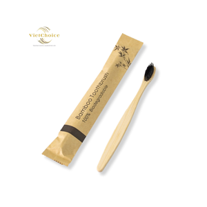 Brosse à dents en bambou VietChoice 100% biodégradable, écologique, à poils souples, manche naturel, vente en gros, OEM, ODM, soins bucco-dentaires - Product Image 2
