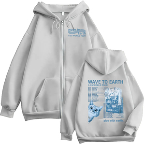 Sweat-shirt à capuche zippé brodé pour homme, 100 % coton French Terry, décontracté, pour l'hiver, coupe classique, manches longues, respirant - Product Image 4