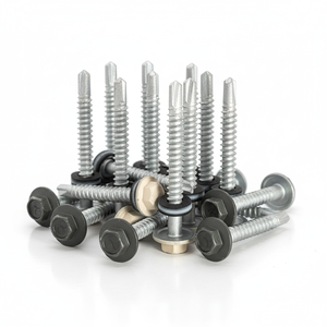 สกรูเจาะยึดหัวหกเหลี่ยม PDC รุ่น 12 เหล็กกล้าคาร์บอน คลาส 4.8 และ 6.8 ชุบสังกะสี/ชุบกัลวาไนซ์ เกลียวหยาบ นิ้ว - Product Image 1