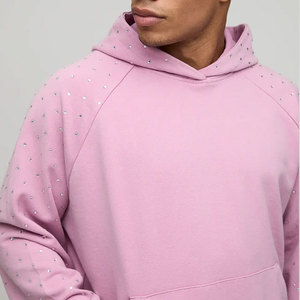 Sweat-shirts pour hommes en molleton bouclette, personnalisables, couleur unie, design à cordon de serrage, style décontracté, vente en gros, OEM, très demandés - Product Image 6