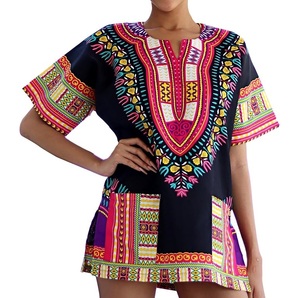 Camisas Dashiki Africanas con Estampado Geométrico y Bloques de Color, Estilo Moderno, Talla Grande, con Bolsillos, Ropa de la Tierra - Product Image 6