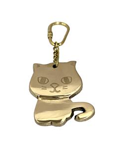 M/S TAJDAAR ARTISANAT - Adorable porte-clés chaton en laiton - Léger et au design mignon pour un usage quotidien - Product Image 2
