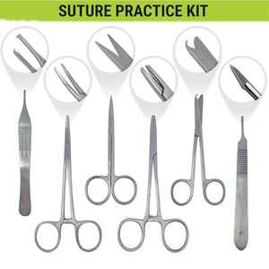 Kit de pratique de suture tout-en-un certifié CE pour étudiants en médecine, anatomie et biologie, avec coussin de pratique manuel, pour la vente en gros - Product Image 3