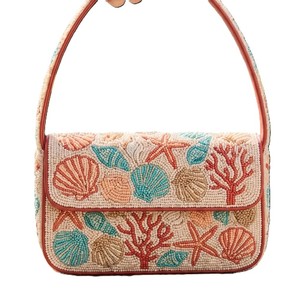 Sac bandoulière moderne brodé de perles, motif soleil, lune et étoiles, sac de soirée artisanal pour événements, accessoire de mode, pochette - Product Image 5