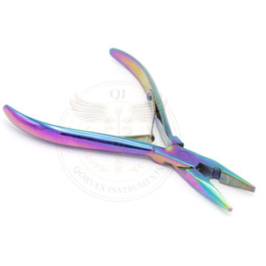 Professional Hair Extension & Beading Tool Kit Remove Plier Set for <b>beads</b> (4 Piece) I-Link Micro Ring Loop <b>Needle</b> Pulling Hook - Product Image 2