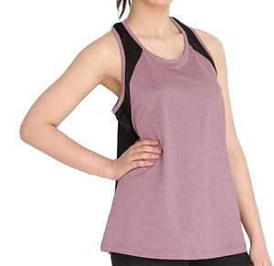 Purple Sleeveless Comfortable Scoop Neck Tank <b>Top</b> Women Soft Fleece Casual Eco-Friendly Workout Daily Wear Layering Breathable - Product Image 1