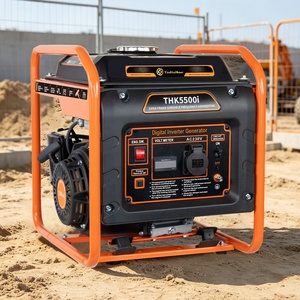 Générateur à essence monophasé à cadre ouvert à fréquence variable, démarrage manuel/électrique, moteur 4 temps, portable pour la maison - Product Image 1