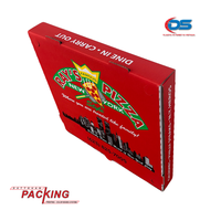 Caja de Pizza Cuadrada de Papel Kraft Corrugado Marrón con Protección UV, Diseño Personalizado DAT THUAN, Cierre Magnético, Logotipo Personalizado