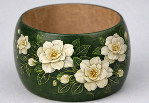 Bracelets en bois imprimés pour femmes, impression numérique écologique, RR ENTERPRISES, modèle RR202522217, style floral/moderne, mariage - Product Image 2