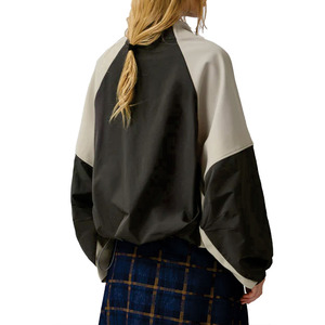 Unisex Oversized Windbreaker Pullover Asymmetric Zip Jacket Custom Panel Windbreaker Lightweight Streetwear Men's Jackets Supply - Product Image 3