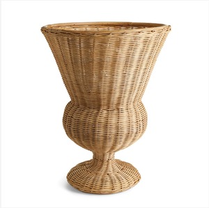 Jarrón de ratán decorativo con tapa - Product Image 5