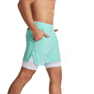 Shorts de sport pour hommes, couleur unie, doux et confortables, vêtements de sport, service OEM pour la salle de sport, le fitness, le jogging, l'entraînement à domicile - Product Image 2