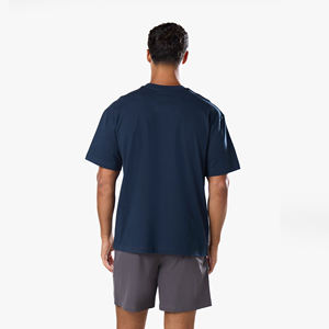 Camiseta de Manga Corta para Hombre, Cuello Redondo, Color Azul Marino, Estilo Casual, Tejido de Punto Jersey, Algodón, Corte Regular - Product Image 2