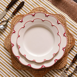 Natural Scalloped Rattan Placemat, Eco-friendly Wicker Charger <b>Plate</b> Natural Table <b>Mat</b> For TableTop Home Decor From Vietnam - Product Image 3