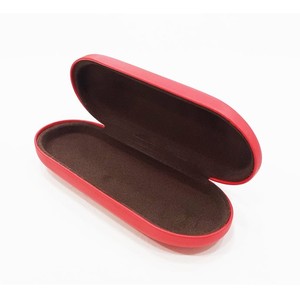 กล่องใส่แว่นตาทรงสี่เหลี่ยมผืนผ้าสีแดงแบบกึ่งแข็งสไตล์เรียบง่าย - Product Image 1