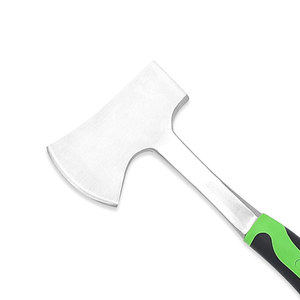 Stainless Steel Hatchet Builder Axe with <b>Green</b> <b>Black</b> Non Slip Grip Handle for Woodworking Construction and Outdoor Use - Product Image 2
