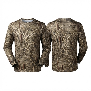 Chemise de chasse camouflage à manches longues pour homme, en polyester respirant, pour l'automne et les activités de plein air - Product Image 4