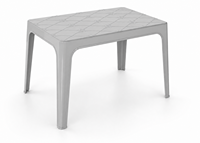 Table en plastique durable avec structure légère et surface facile à nettoyer pour une utilisation commerciale intérieure et extérieure