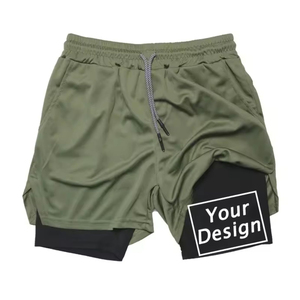 Concevez vos propres shorts de sport pour hommes, shorts en mesh à double couche, shorts de sport pour la course à pied - Product Image 2