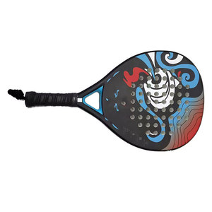 Custom Design <b>Pickleball</b> Paddle With Blue Red Pattern And Grip Handle - Product Image 4